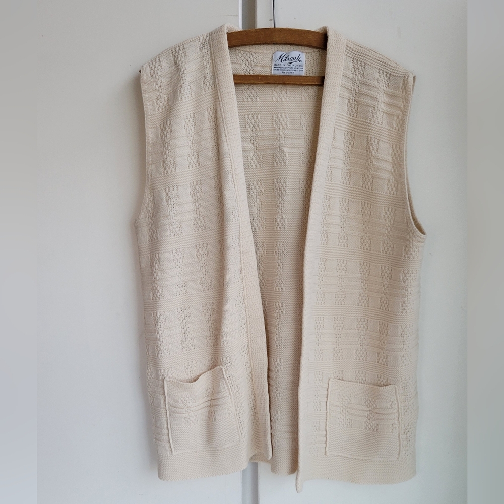 Vintage Style Cream Knit Vest Sweater - Milrack